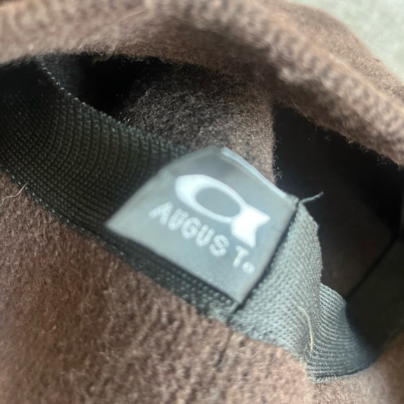 August Hats Dark Brown Wool Hat with Rose Accent - Picture 6 of 7